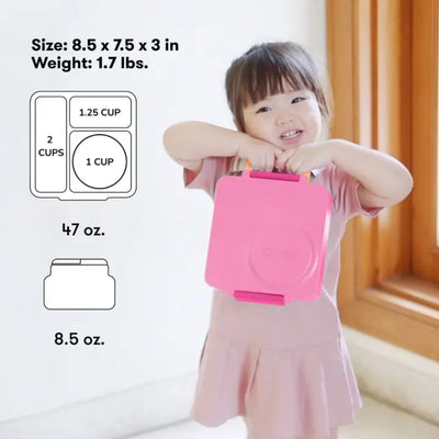Lancheira Térmica Infantil Omiebox Pixie Pink - Fácil de Abrir para Pequenas Mãos